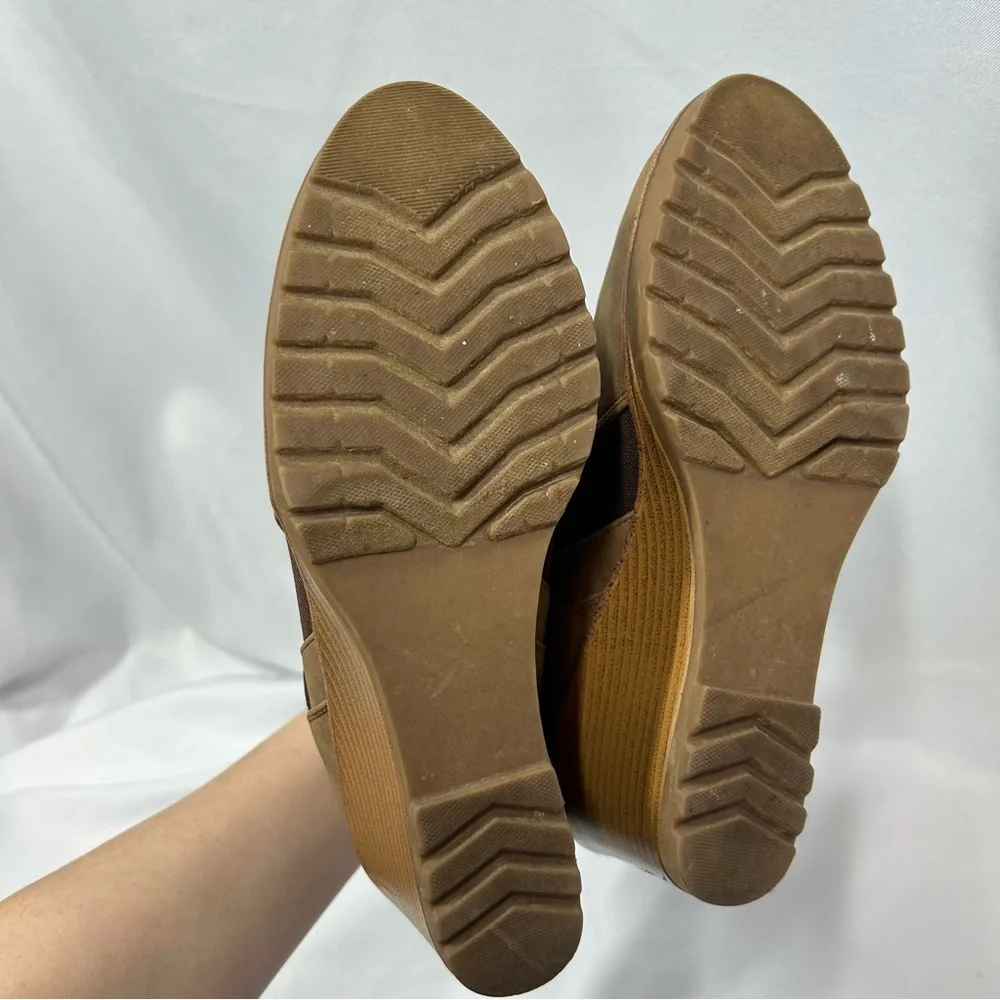 Vintage 93 | Heeled Wedge Ankle Booties Brown Women's Size 9